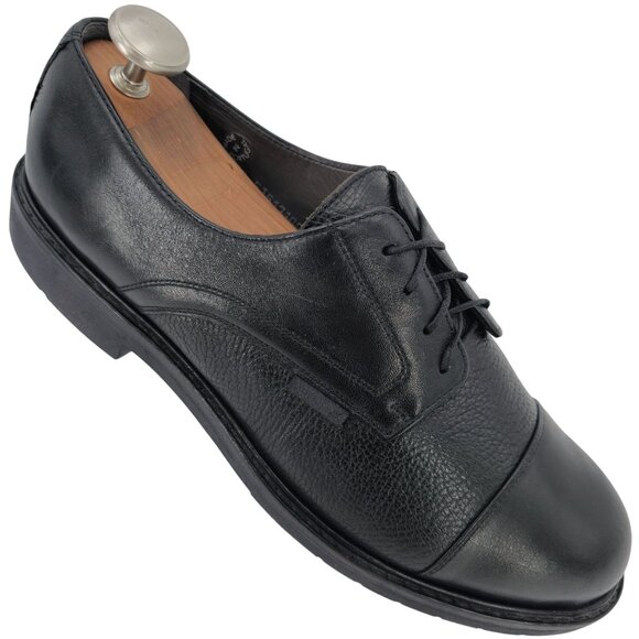 Mephisto Melchior Walking Shoes Black Pebble Grain Leather Comfort Derby Mens 12 - Picture 1 of 13